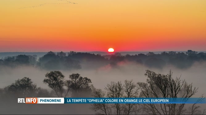 Soleil Rouge Et Ciel Orangé Visibles Ce Matin En Belgique