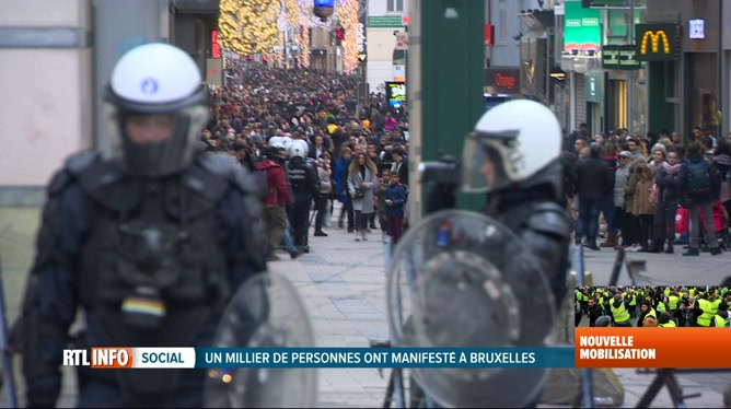 1000 Manifestants Gilets Jaunes à Bruxelles Déroulé Dune